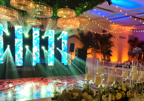 Equipo de iluminación para recepciones de bodas